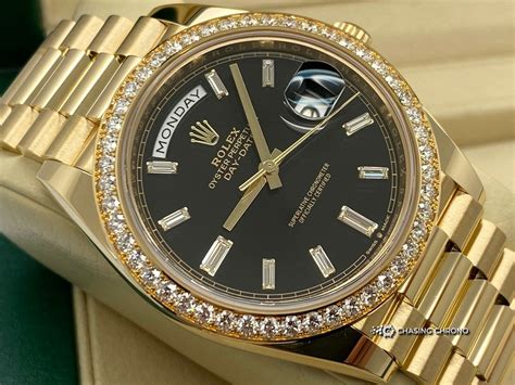 rolex day-date diamond dial|Rolex watch diamond bezel prices.